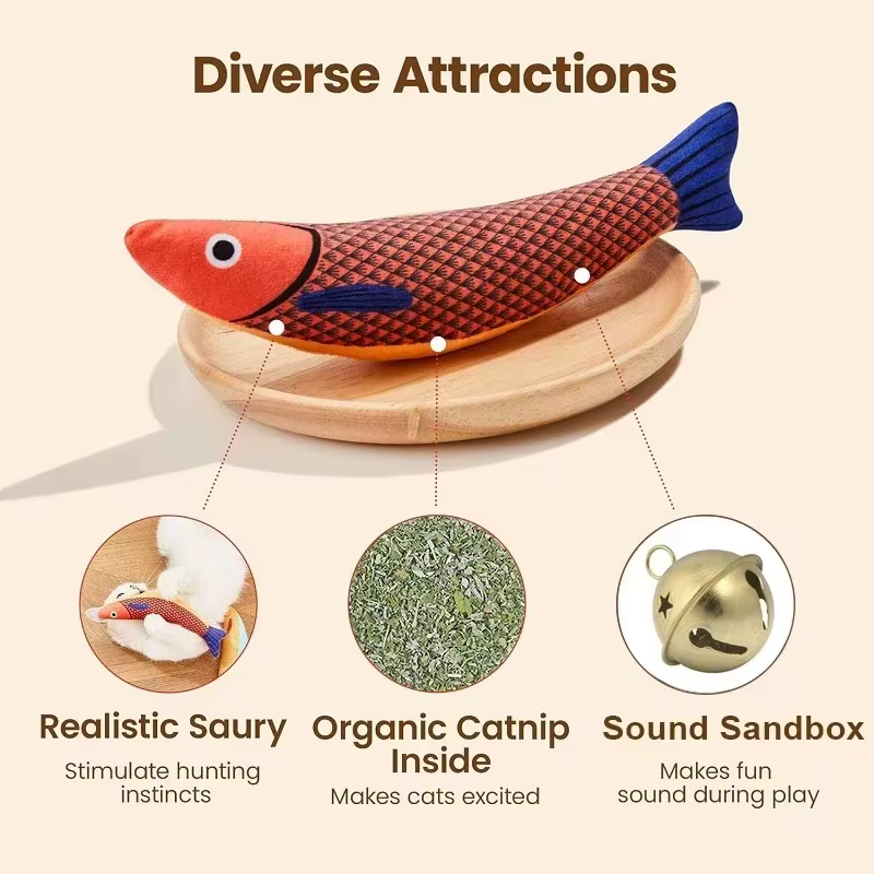Realistic Catnip Fish Cat Toy